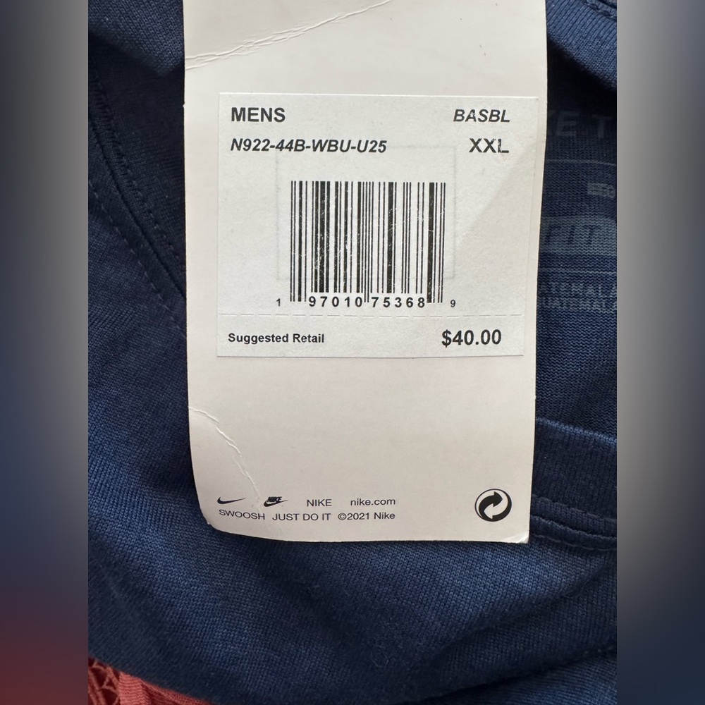 New Men’s Nike Dri-Fit XXL Navy Blue World Baseball Classic Graphic Tee Shirt - Picture 5 of 5